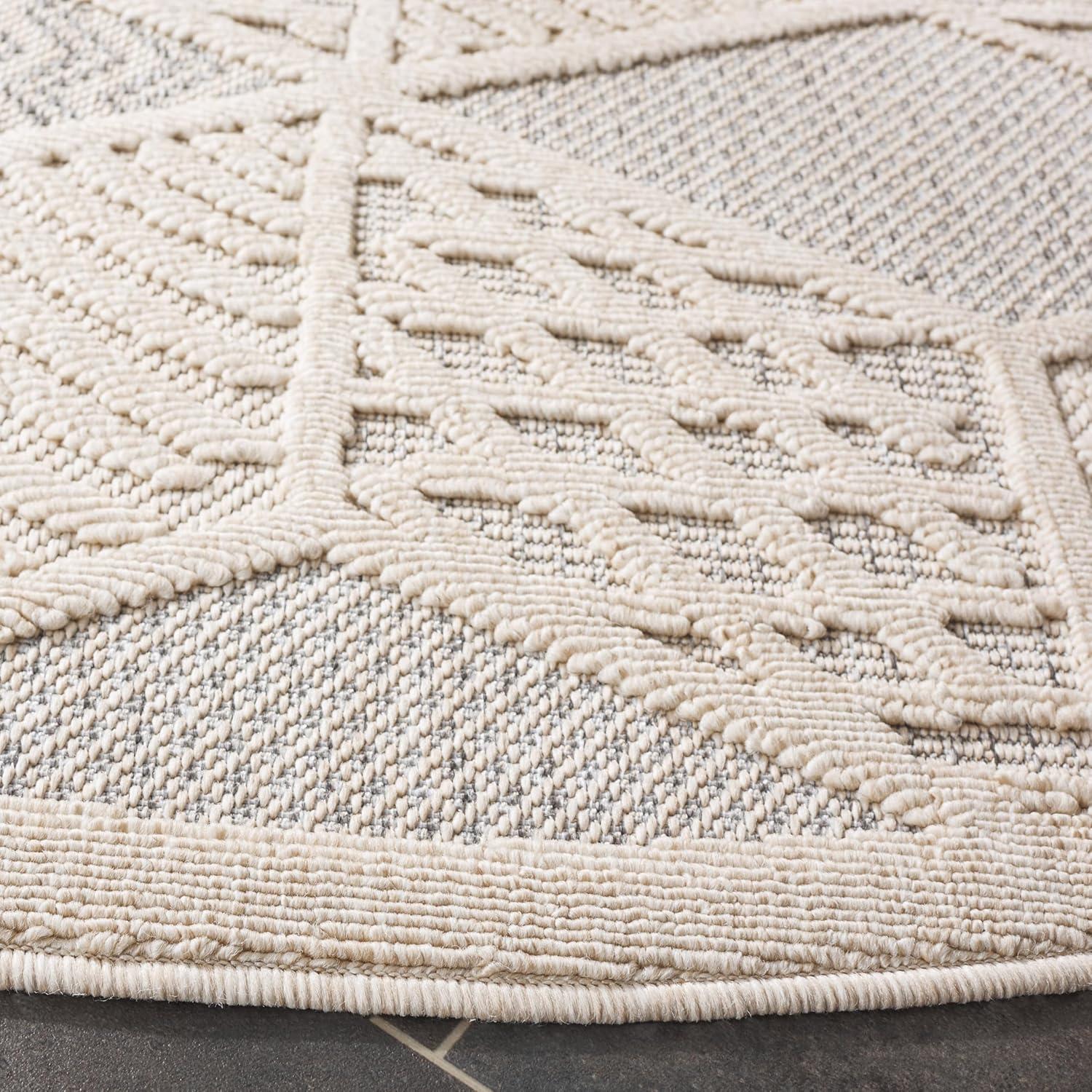 image:imageSAFAVIEH Washable Rug Outdoor Milos Collection 5 x 76 Ivory NonShedding amp Easy to Clean Ideal for Patio Backyard Mudroom MLO114AIvory