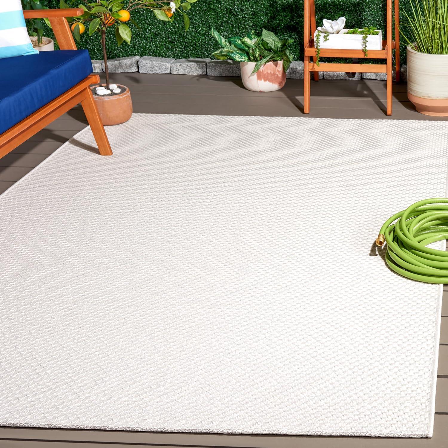 image:imageSAFAVIEH Washable Rug Outdoor Sisal AllWeather Collection 9 x 12 Ivory NonShedding amp Easy to Clean Ideal for Patio Backyard Mudroom SAW640AIvory