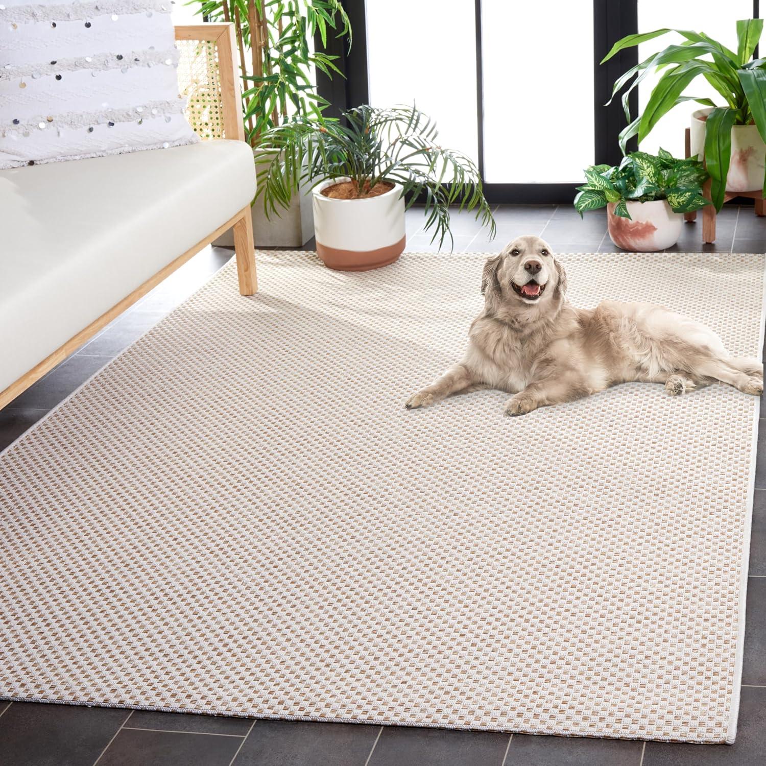 image:imageSAFAVIEH Washable Rug Outdoor Sisal AllWeather Collection 9 x 12 Ivory NonShedding amp Easy to Clean Ideal for Patio Backyard Mudroom SAW640AIvoryNatural