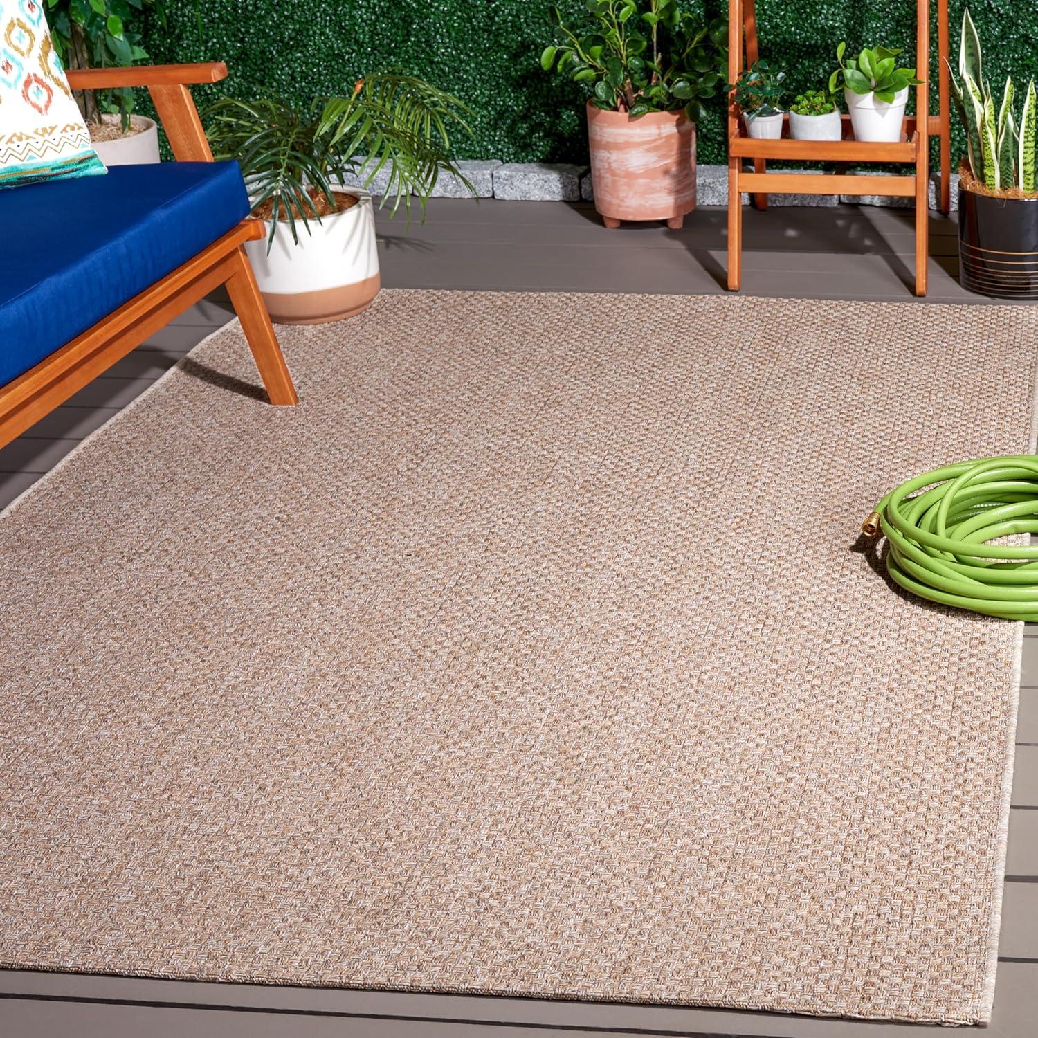 image:imageSAFAVIEH Washable Rug Outdoor Sisal AllWeather Collection 9 x 12 Ivory NonShedding amp Easy to Clean Ideal for Patio Backyard Mudroom SAW640ATaupe