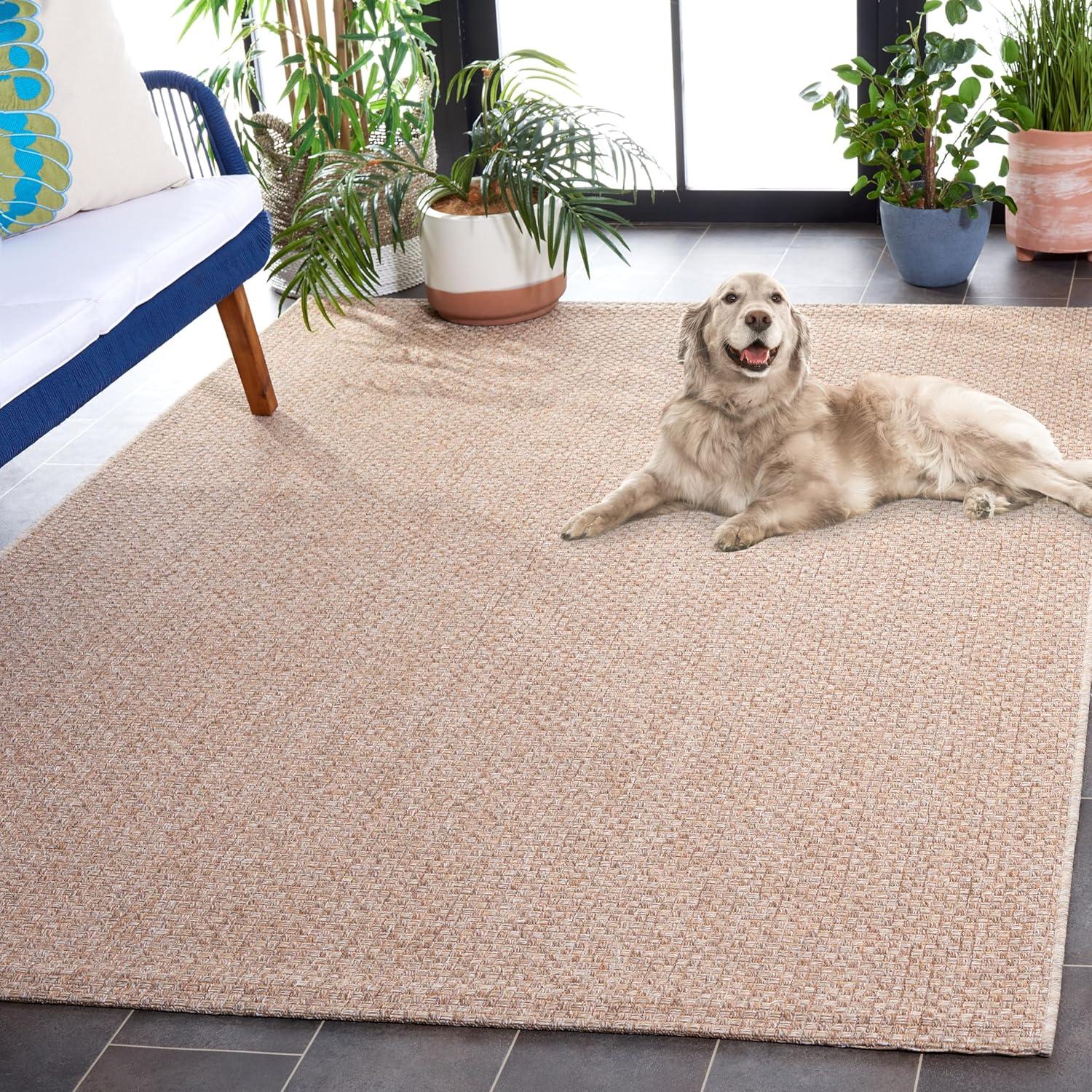 image:imageSAFAVIEH Washable Rug Outdoor Sisal AllWeather Collection 9 x 12 Ivory NonShedding amp Easy to Clean Ideal for Patio Backyard Mudroom SAW640ATaupe