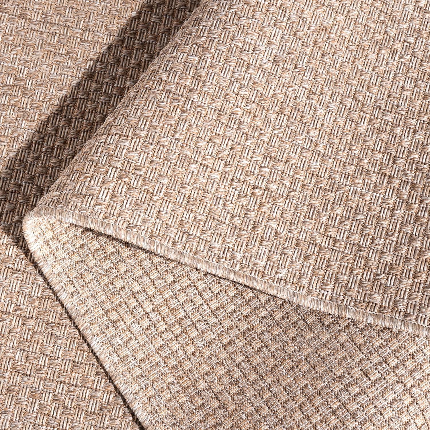 image:imageSAFAVIEH Washable Rug Outdoor Sisal AllWeather Collection 9 x 12 Ivory NonShedding amp Easy to Clean Ideal for Patio Backyard Mudroom SAW640ATaupe