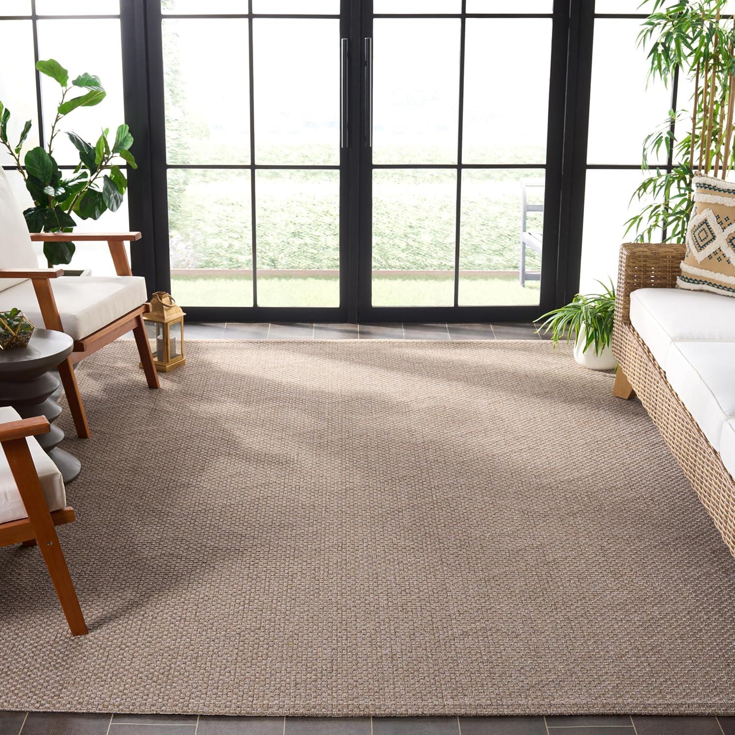 image:imageSAFAVIEH Washable Rug Outdoor Sisal AllWeather Collection 9 x 12 Ivory NonShedding amp Easy to Clean Ideal for Patio Backyard Mudroom SAW640ATaupe