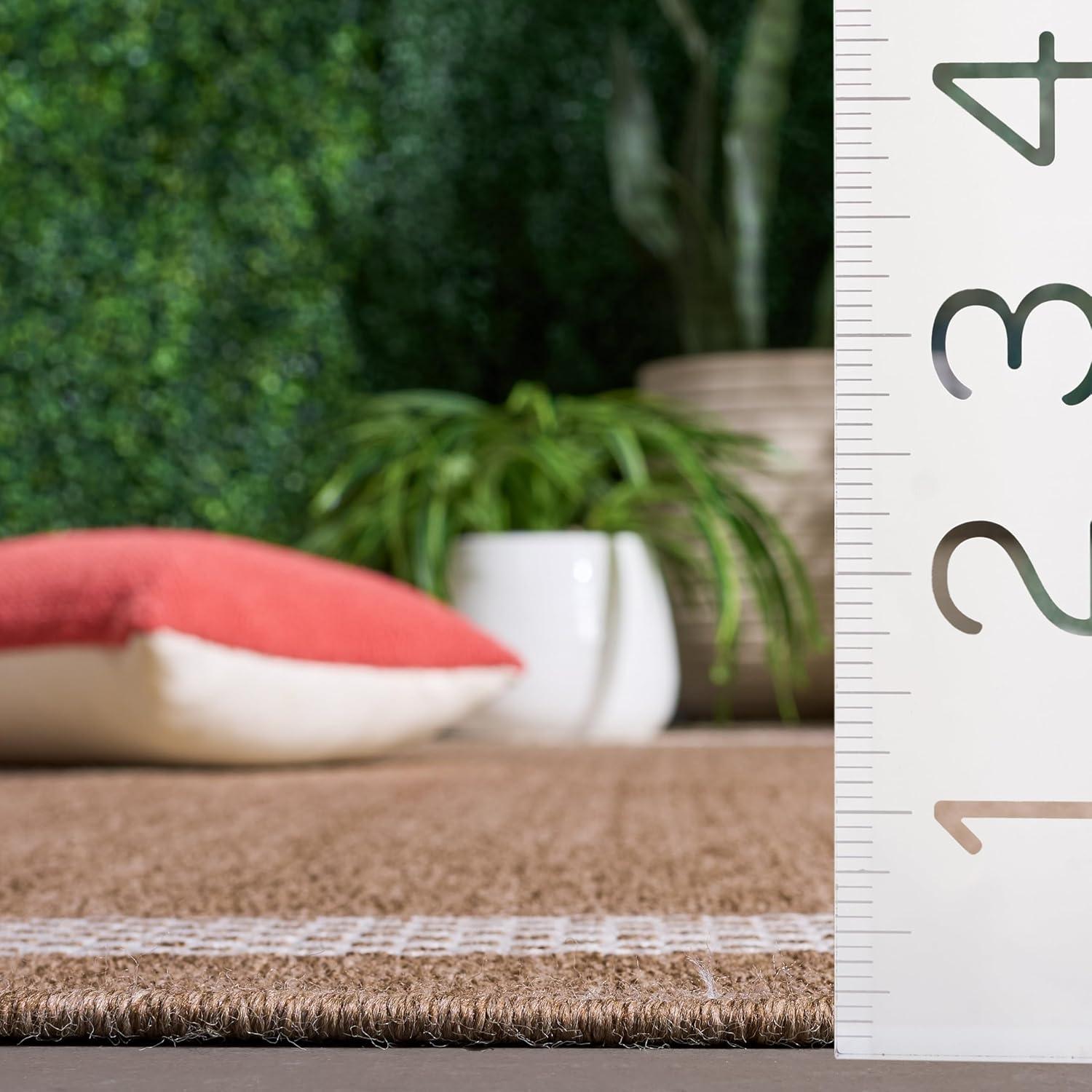image:imageSAFAVIEH Washable Rug Outdoor Sisal Performance Collection 8 x 10 Natural amp Ivory NonShedding amp Easy to Clean Ideal for Patio Backyard Deck Mudroom Poolside SPF810CNaturalIvory