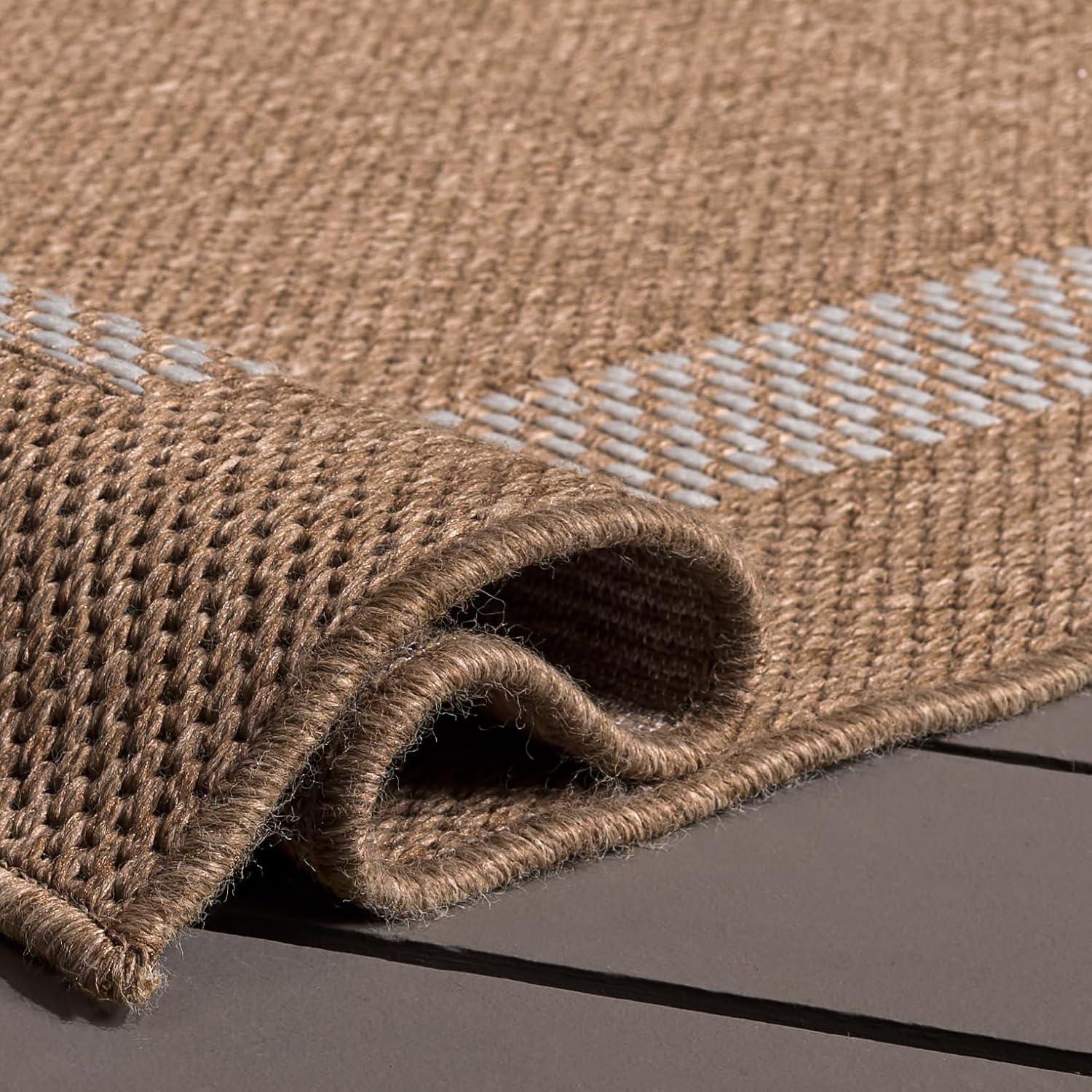 image:imageSAFAVIEH Washable Rug Outdoor Sisal Performance Collection 8 x 10 Natural amp Ivory NonShedding amp Easy to Clean Ideal for Patio Backyard Deck Mudroom Poolside SPF810CNaturalIvory