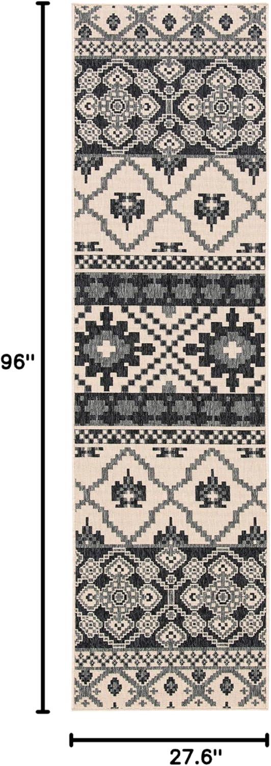 image:imageSAFAVIEH Washable Rug Outdoor Veranda Collection 8 x 11 Beige amp Grey NonShedding amp Easy to Clean Ideal for Patio Backyard Mudroom VER0973413BeigeGrey