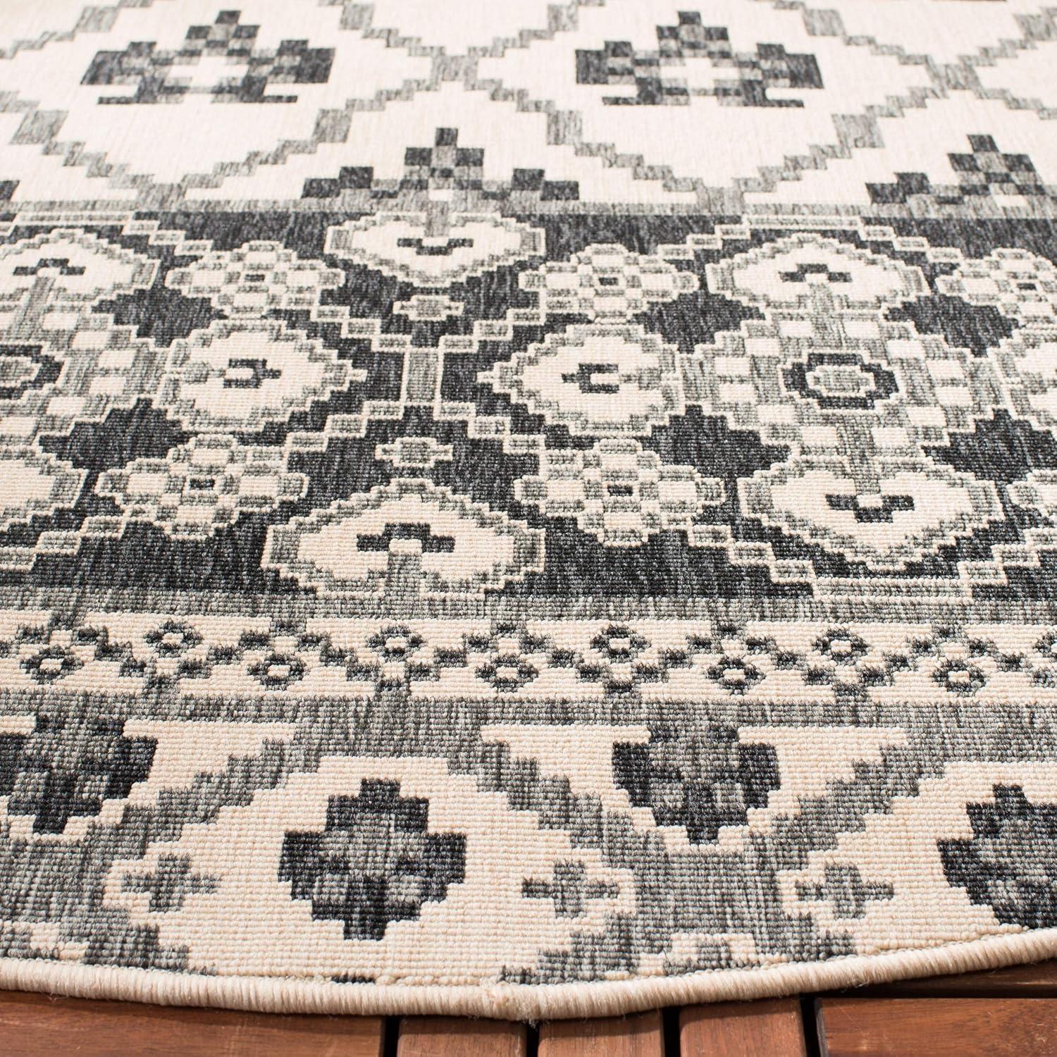 image:imageSAFAVIEH Washable Rug Outdoor Veranda Collection 8 x 11 Beige amp Grey NonShedding amp Easy to Clean Ideal for Patio Backyard Mudroom VER0973413BeigeGrey