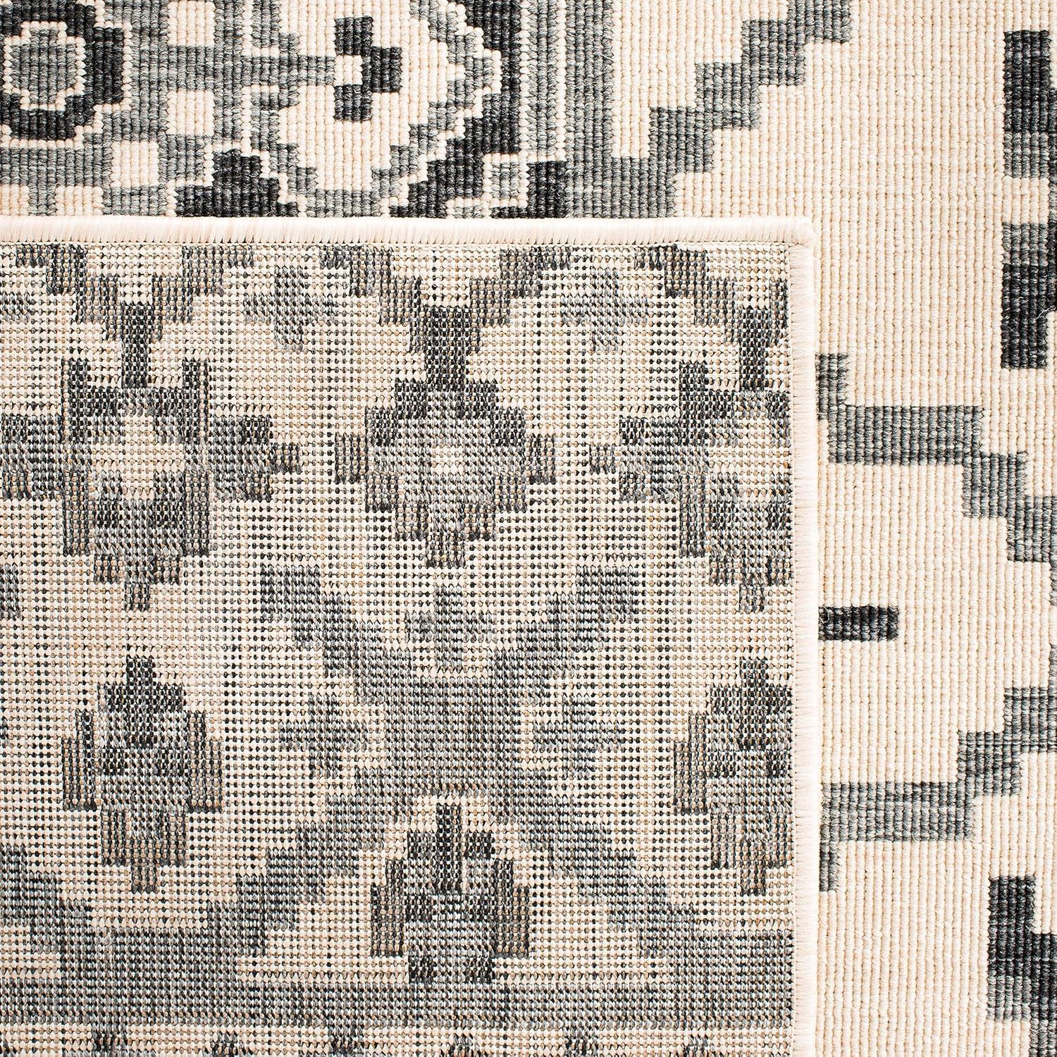 image:imageSAFAVIEH Washable Rug Outdoor Veranda Collection 8 x 11 Beige amp Grey NonShedding amp Easy to Clean Ideal for Patio Backyard Mudroom VER0973413BeigeGrey