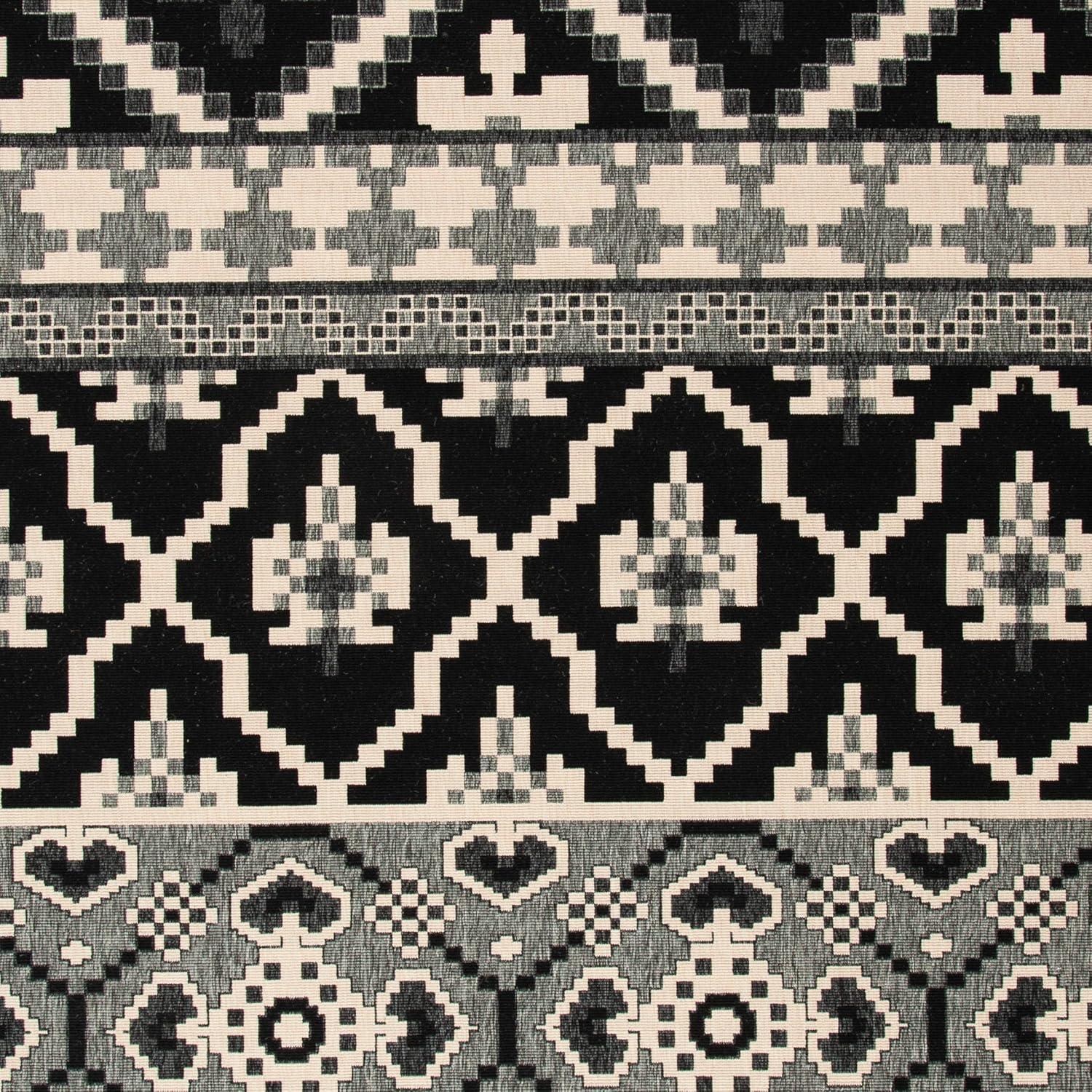 image:imageSAFAVIEH Washable Rug Outdoor Veranda Collection 8 x 11 Beige amp Grey NonShedding amp Easy to Clean Ideal for Patio Backyard Mudroom VER0973413BlackBeige