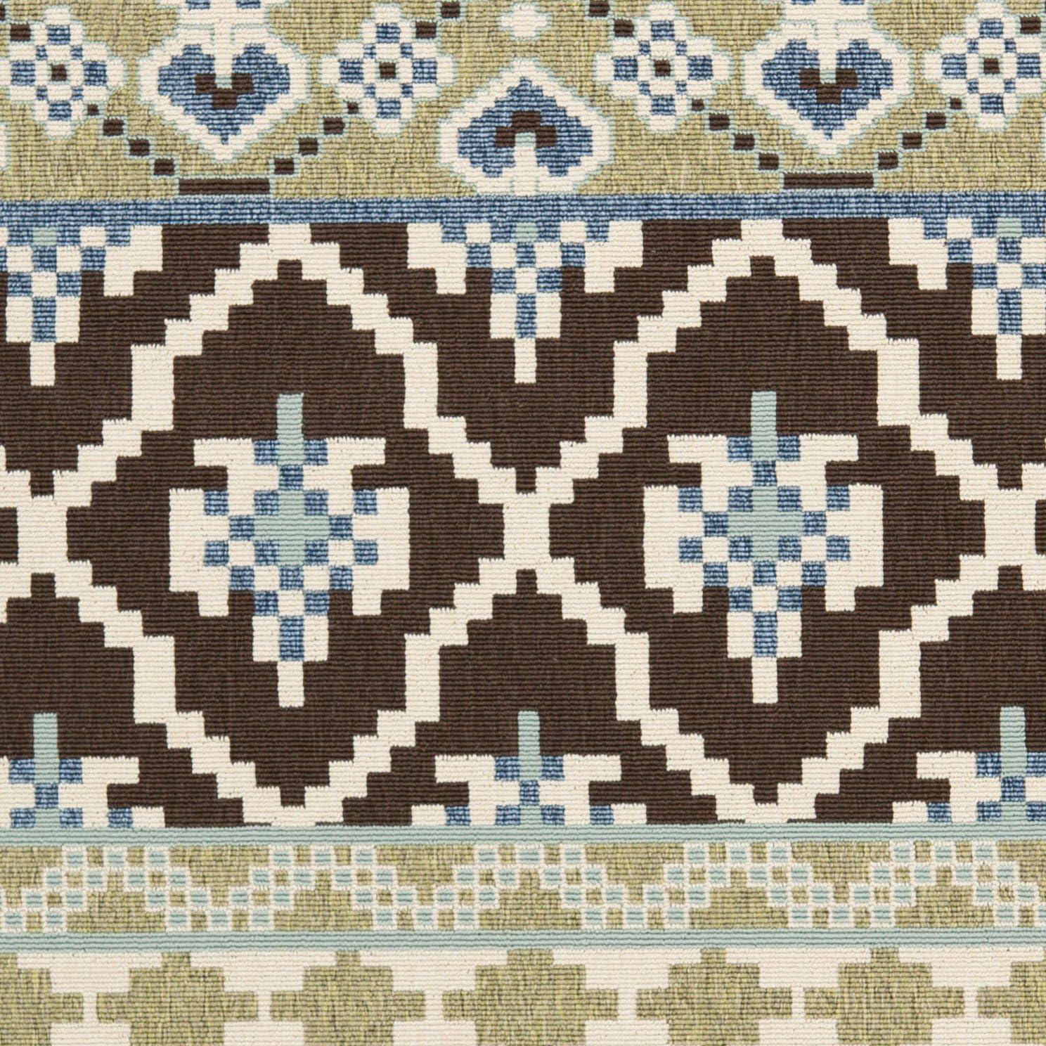 image:imageSAFAVIEH Washable Rug Outdoor Veranda Collection 8 x 11 Beige amp Grey NonShedding amp Easy to Clean Ideal for Patio Backyard Mudroom VER0973413ChocolateBlue