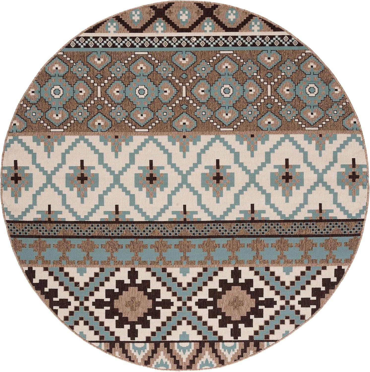 image:imageSAFAVIEH Washable Rug Outdoor Veranda Collection 8 x 11 Beige amp Grey NonShedding amp Easy to Clean Ideal for Patio Backyard Mudroom VER0973413CremeBrown