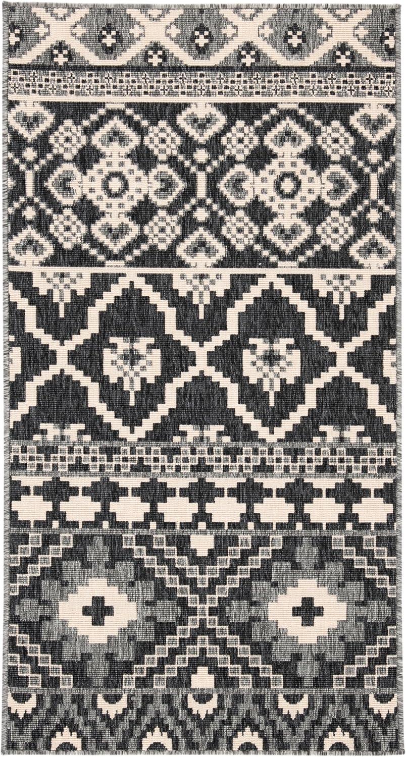 image:imageSAFAVIEH Washable Rug Outdoor Veranda Collection 8 x 11 Beige amp Grey NonShedding amp Easy to Clean Ideal for Patio Backyard Mudroom VER0973413GreyBeige