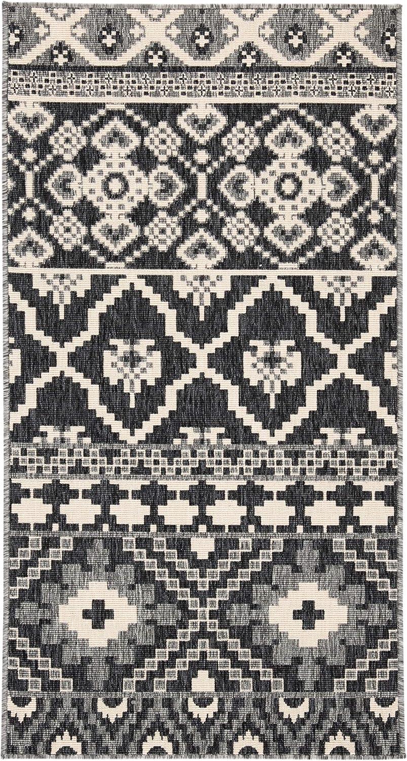image:imageSAFAVIEH Washable Rug Outdoor Veranda Collection 8 x 11 Beige amp Grey NonShedding amp Easy to Clean Ideal for Patio Backyard Mudroom VER0973413GreyBeige