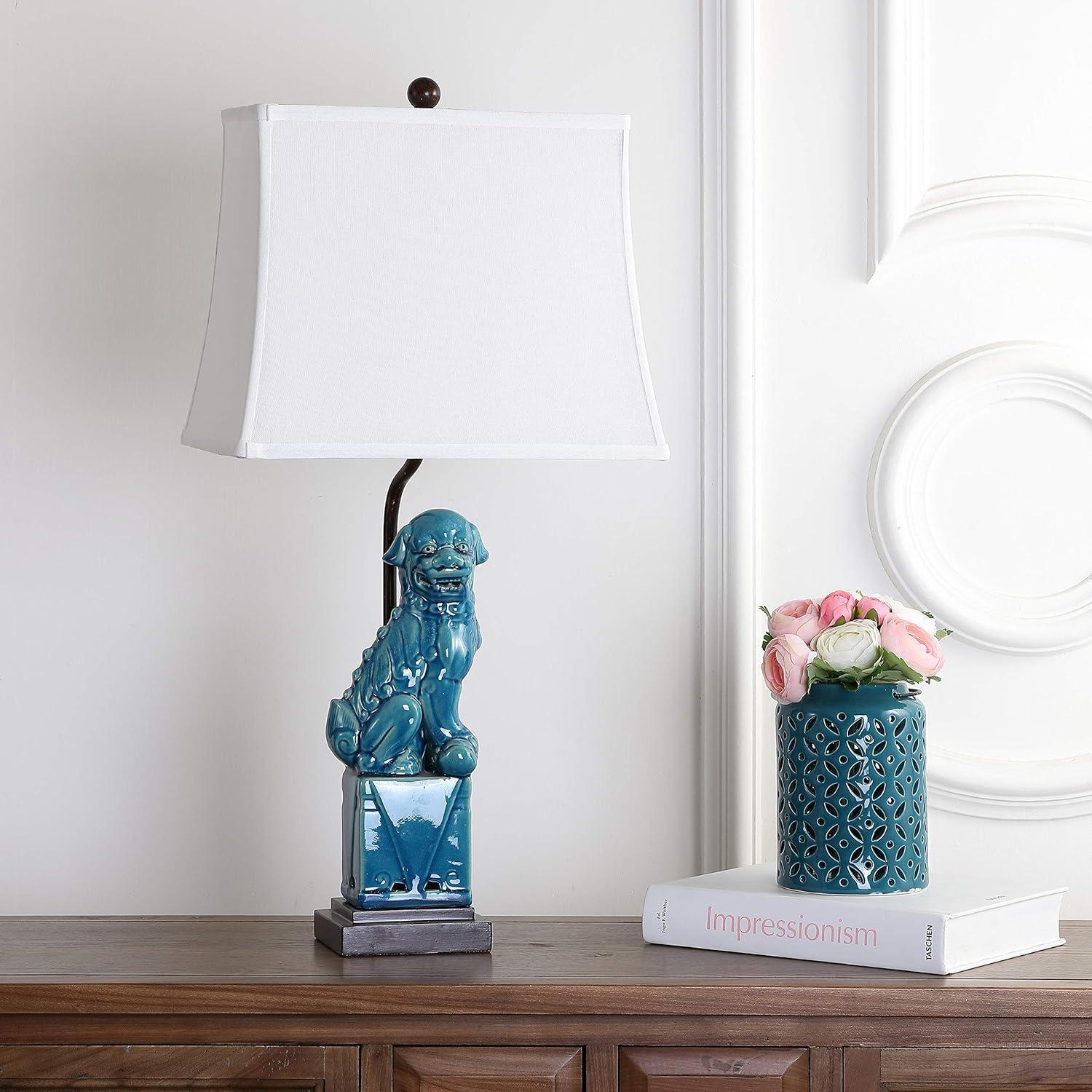 image:imageSafavieh Lighting Collection Foo Dog Blue Table Lamp Set of 2Blue Set of 2