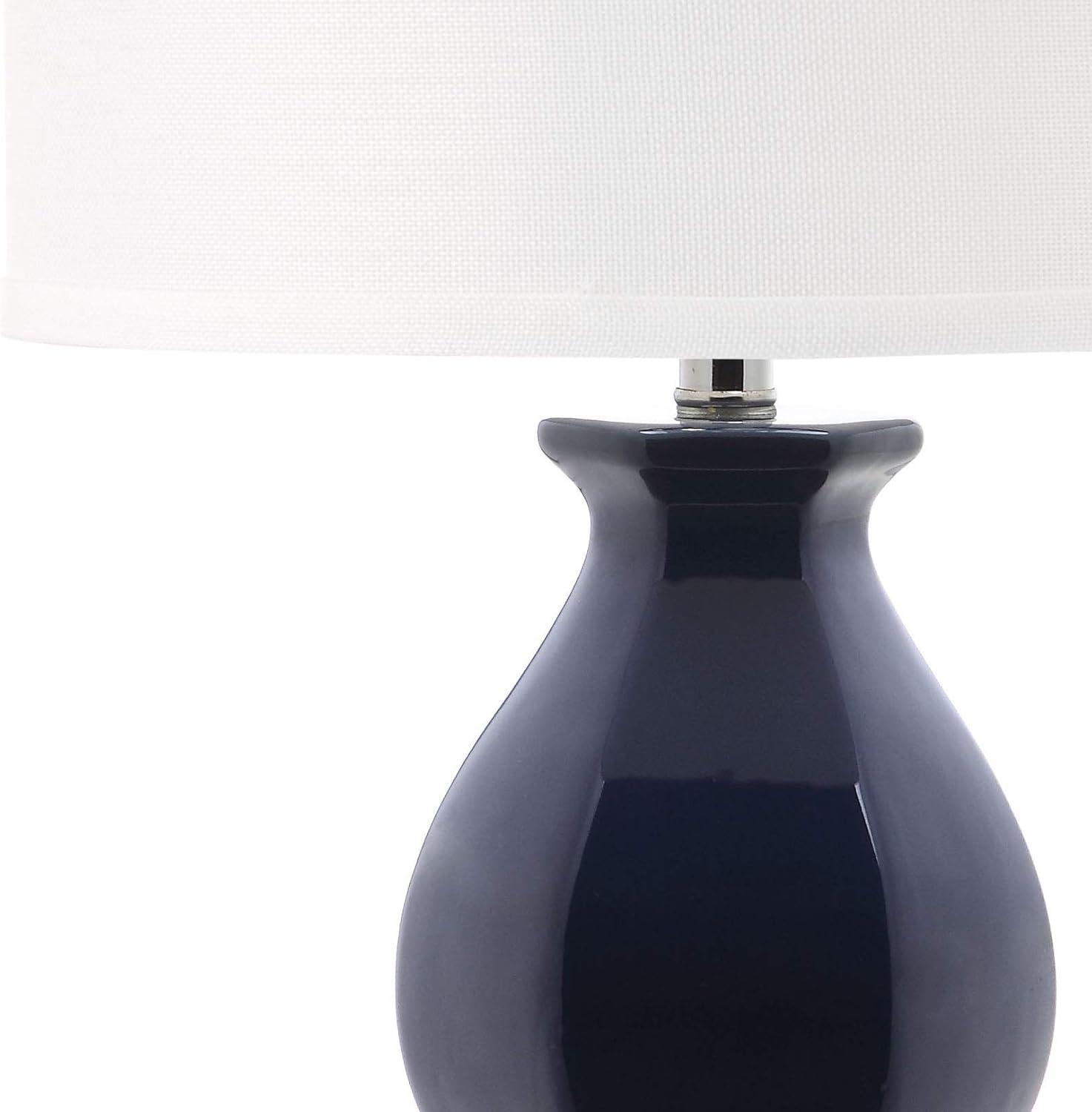 image:imageSafavieh Lighting Collection Juniper Navy White and Navy Base Table LampNavy
