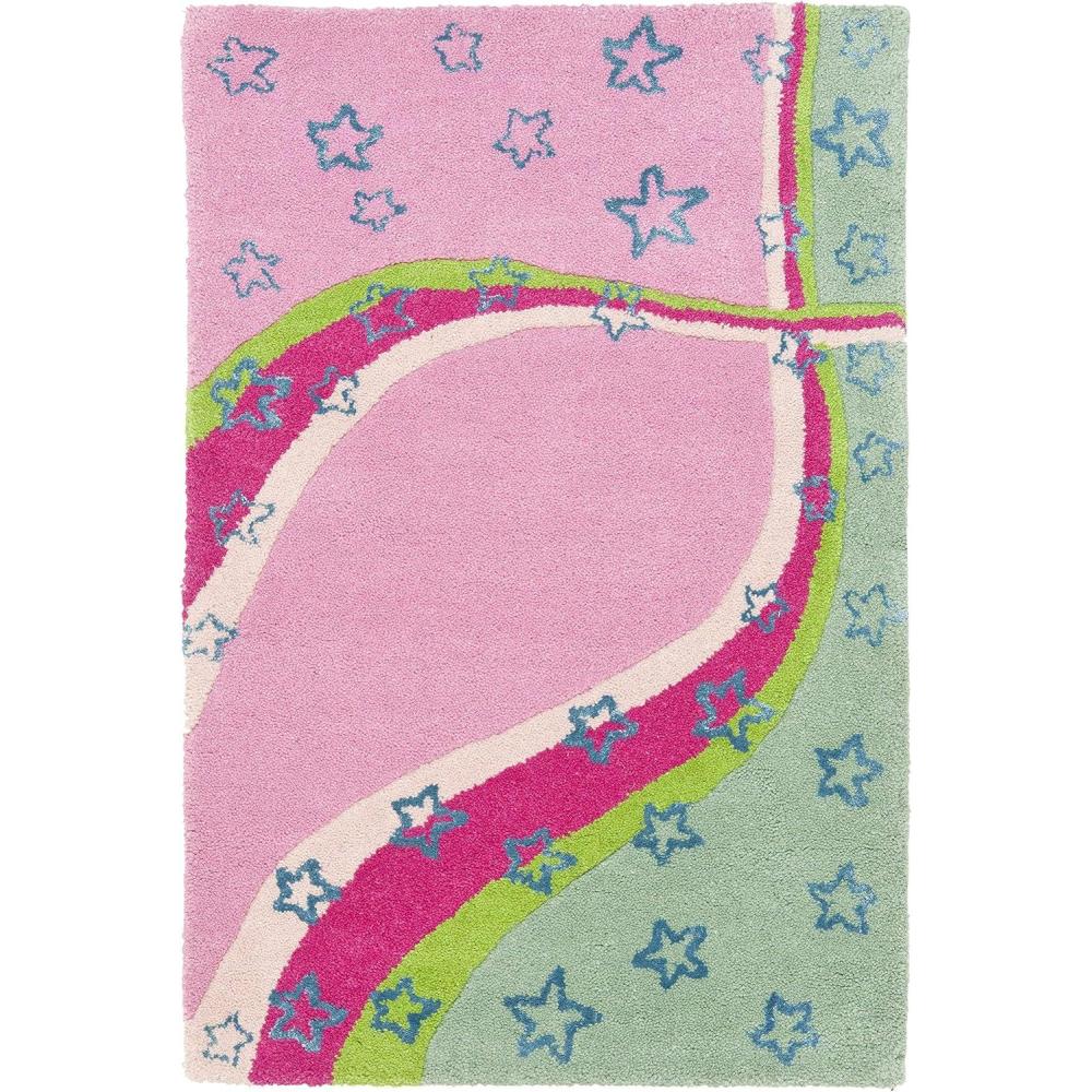 image:imageSAFAVIEH Kids Collection Accent Rug  3 x 5 Green amp Pink Handmade Stars Wool Ideal for High Traffic Areas in Entryway Living Room Bedroom SFK338AGreenPink
