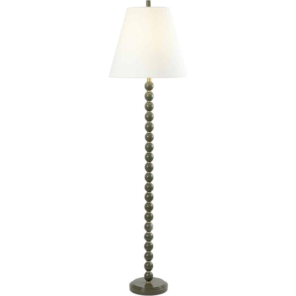 image:imageSAFAVIEH Lighting Collection Callie Green amp Gold Resin 66inch Stacked Ball Standing Floor LampGreenGold