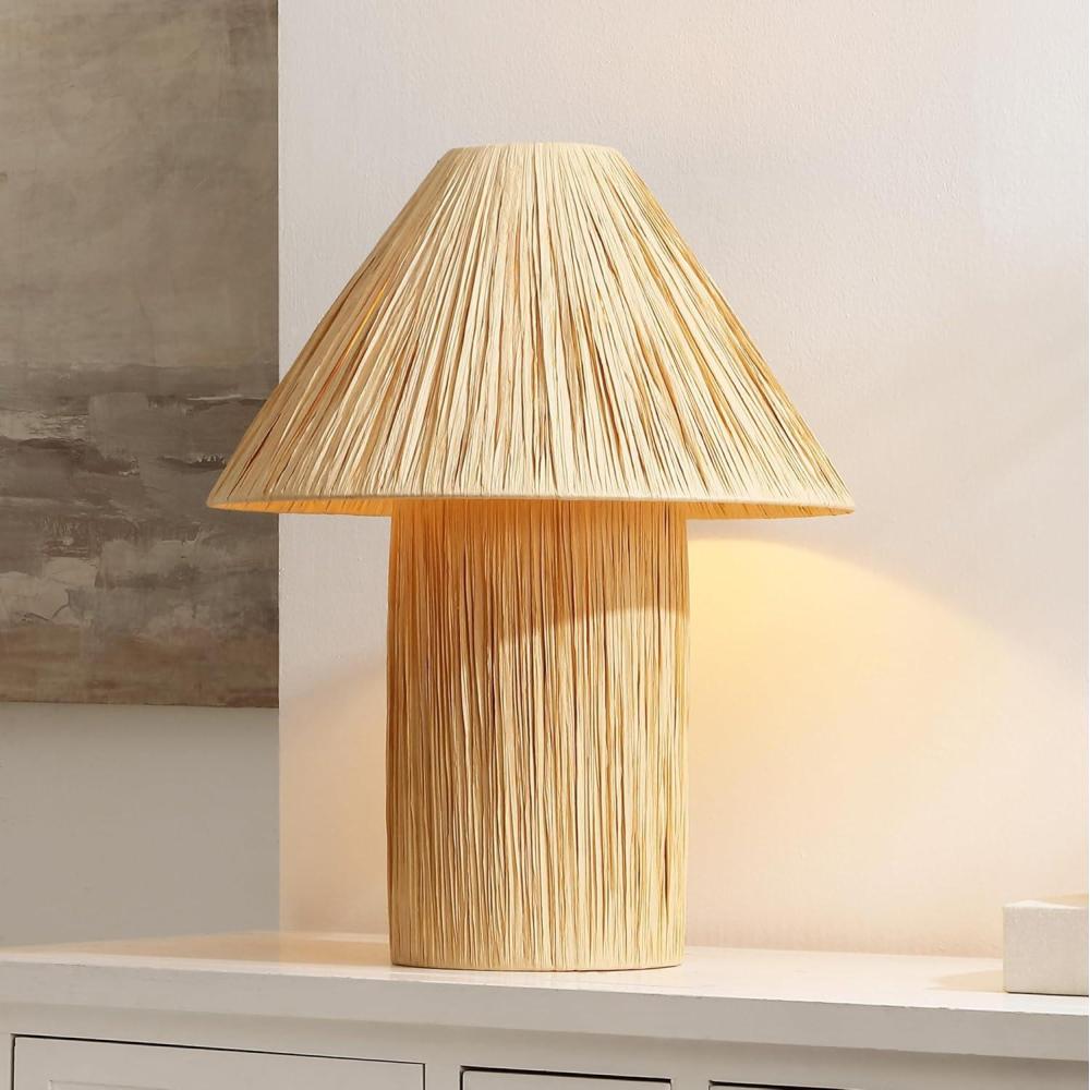 image:imageSAFAVIEH Lighting Collection Cassie Natural 20inch Table Lamp LED Bulb Included