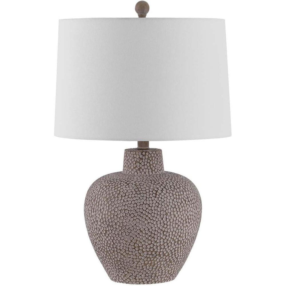 image:imageSAFAVIEH Lighting Collection Kei Modern Grey 24inch Bedroom Living Room Home Office Desk Nightstand Table Lamp LED Bulb Included
