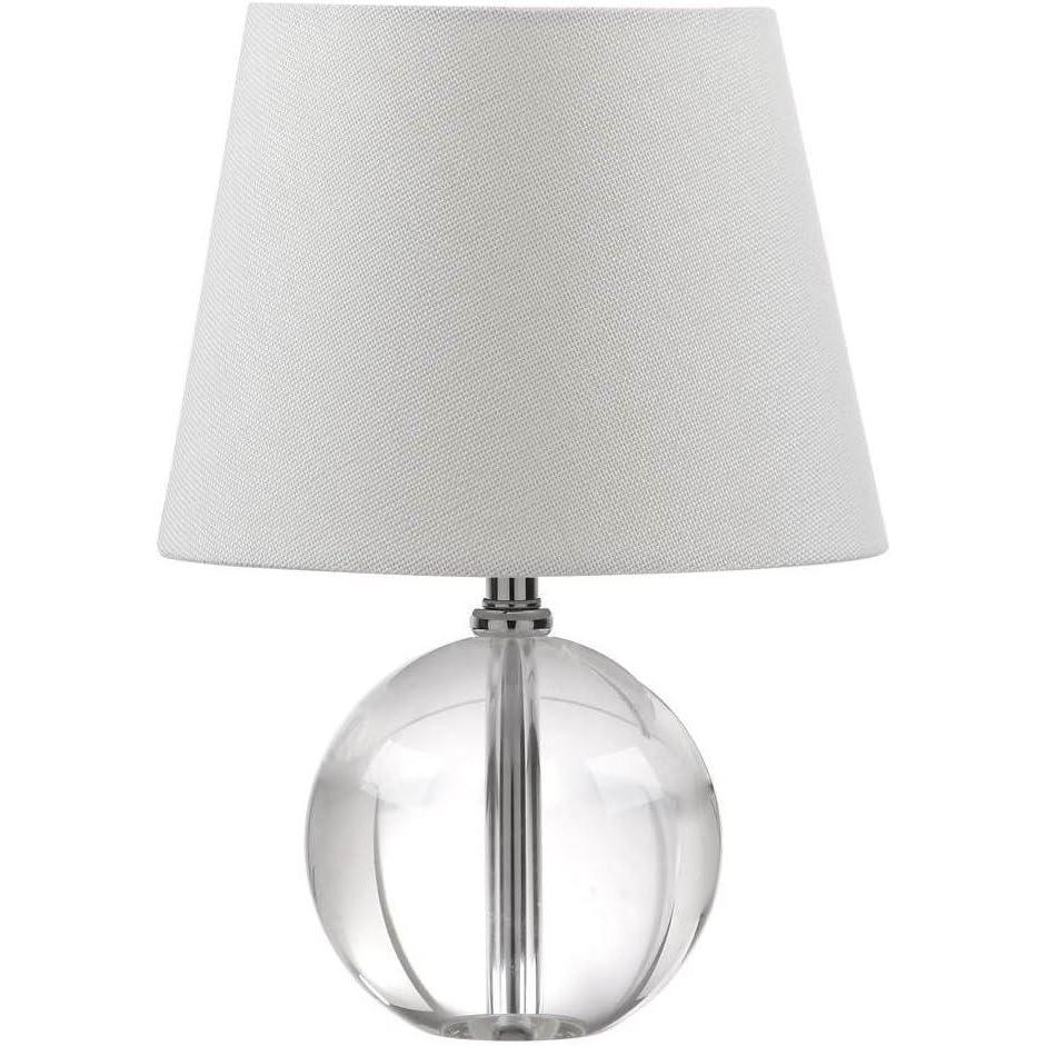 image:imageSAFAVIEH Lighting Collection Mable Modern Glam Clear Crystal 14inch Bedroom Living Room Home Office Desk Nightstand Round Table Lamp LED Bulb Included