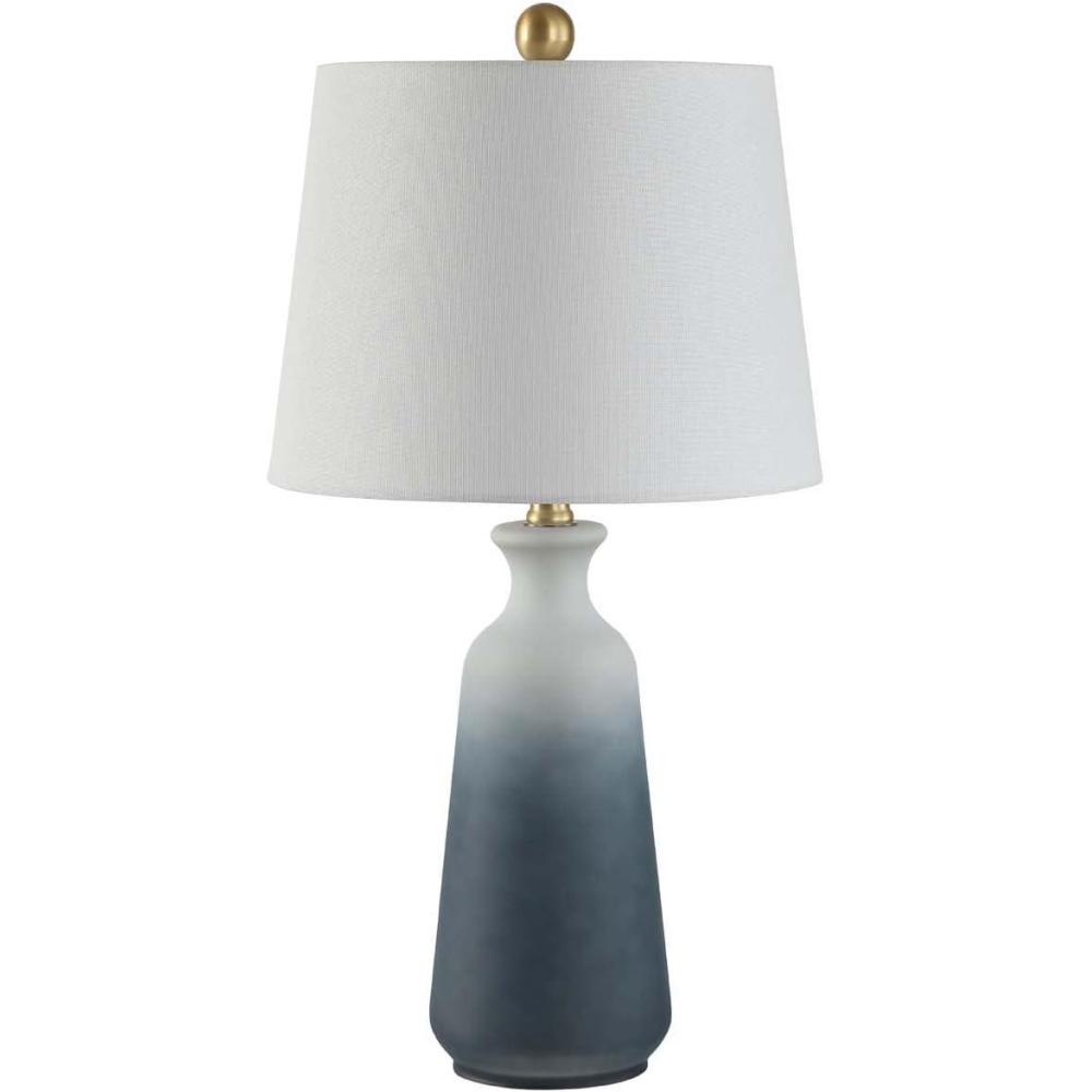 image:imageSAFAVIEH Lighting Collection Narem Modern Contemporary Ombre White Blue 23inch Bedroom Living Room Home Office Desk Nightstand Table Lamp LED Bulb Included