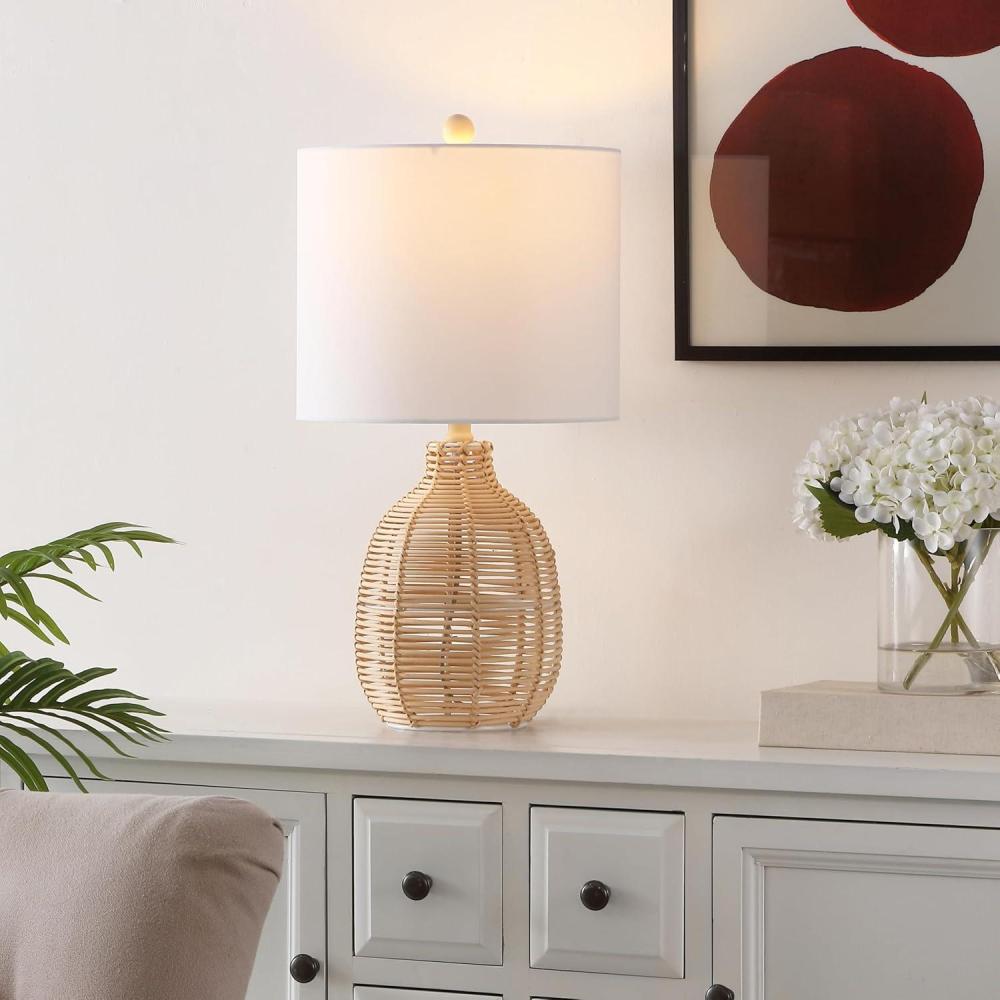 image:imageSAFAVIEH Lighting Collection Oroya Light Natural 23inch Table Lamp LED Bulb IncludedLight Natural