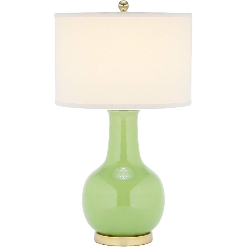 image:imageSAFAVIEH Lighting Collection Paris Modern Emerald Green Ceramic 28inch Bedroom Living Room Home Office Desk Nightstand Table Lamp LED Bulb IncludedGreen