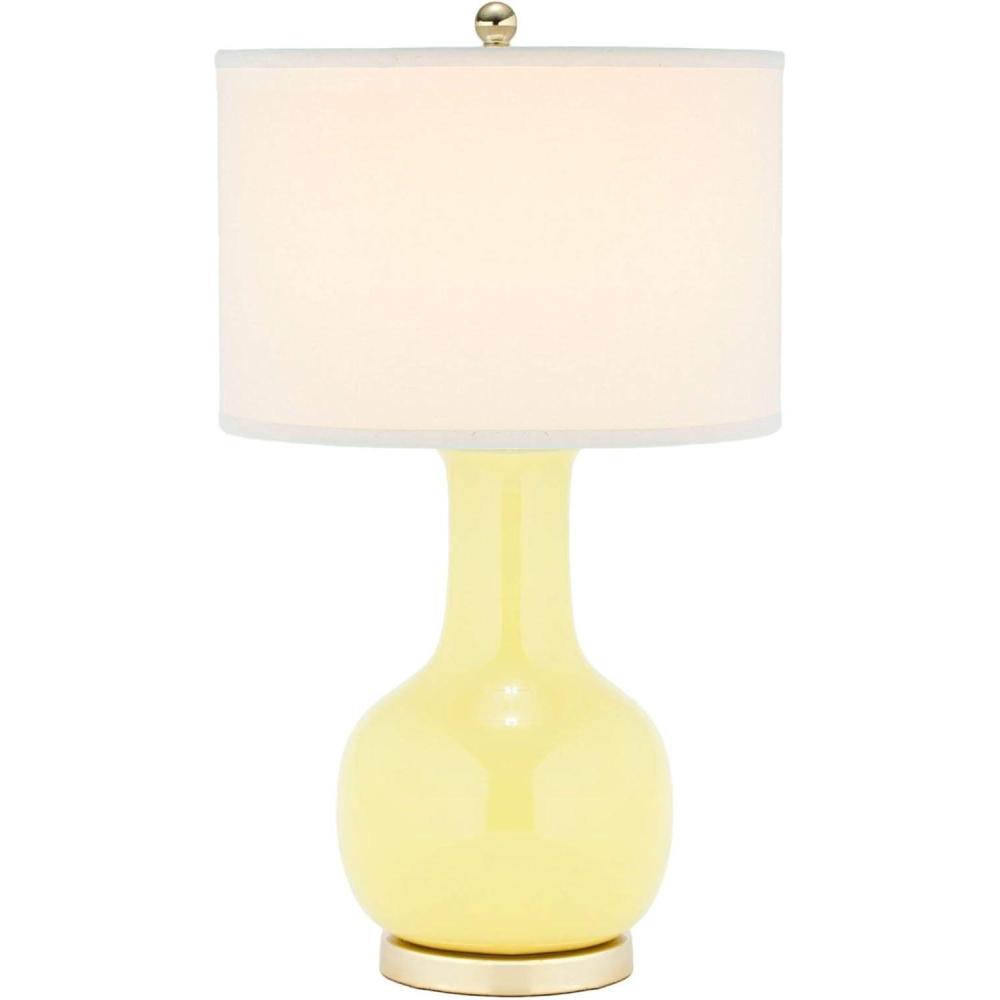 image:imageSAFAVIEH Lighting Collection Paris Modern Emerald Green Ceramic 28inch Bedroom Living Room Home Office Desk Nightstand Table Lamp LED Bulb IncludedYellow