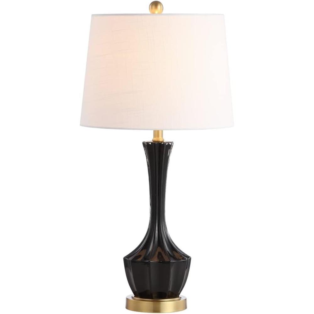 image:imageSAFAVIEH Lighting Collection Ronan Modern Contemporary Black Gold 28inch Bedroom Living Room Home Office Desk Nightstand Table Lamp LED Bulb Included