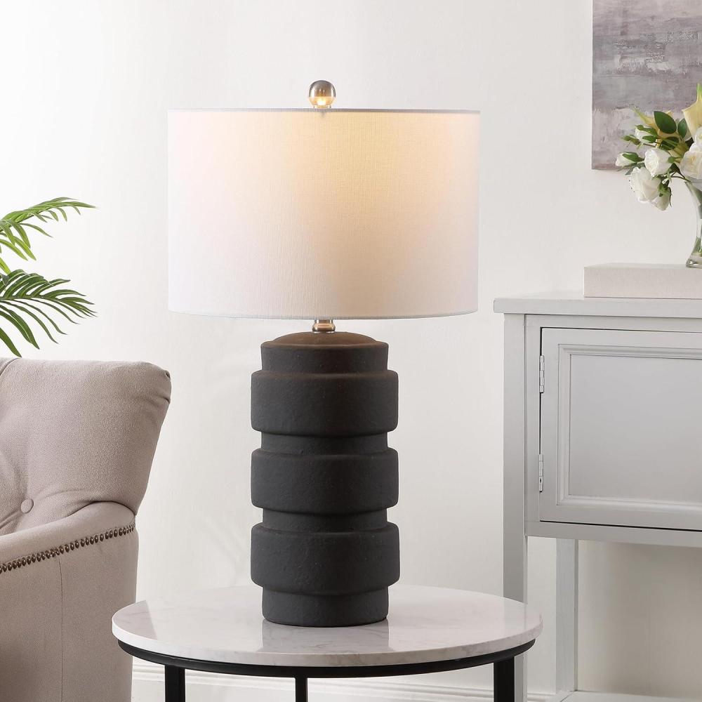 image:imageSAFAVIEH Lighting Collection Sero Black 25inch Table Lamp LED Bulb Included