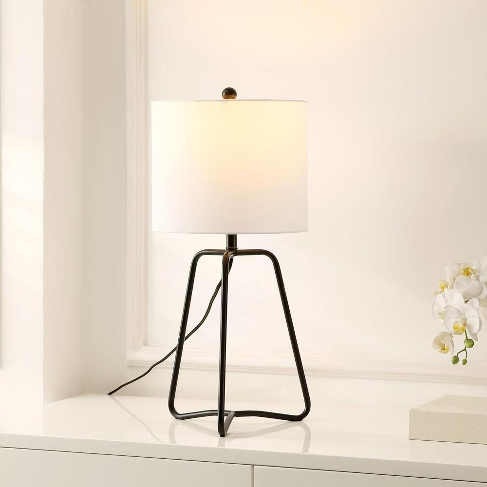 image:imageSAFAVIEH Lighting Collection Weyn Black 20inch Table Lamp LED Bulb Included
