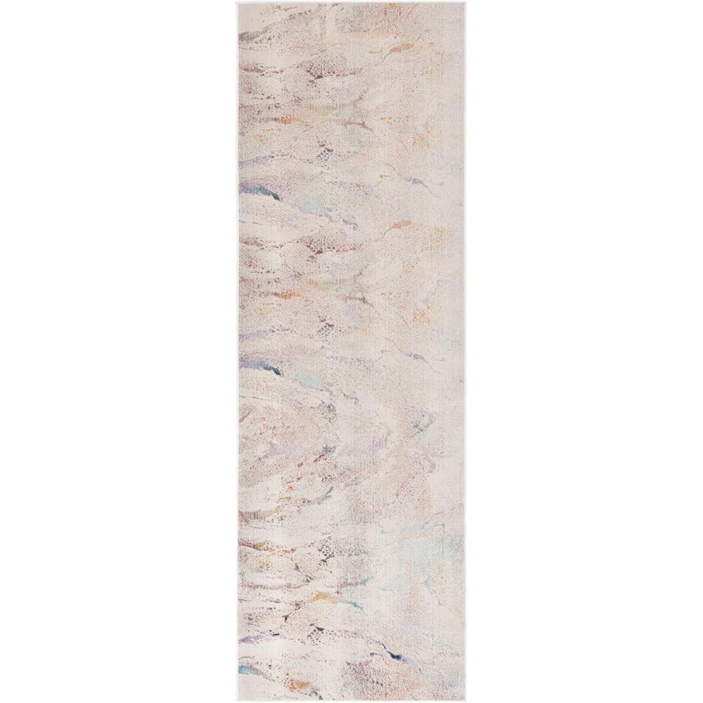 image:imageSAFAVIEH Outdoor Area Rug 9x12 Rainbow Collection Large Modern Design Ivory amp Blue Gold Weather Resistant NonShedding amp Easy Cleaning Ideal for Patio Backyard Deck RBW656AIvoryBlue Gold
