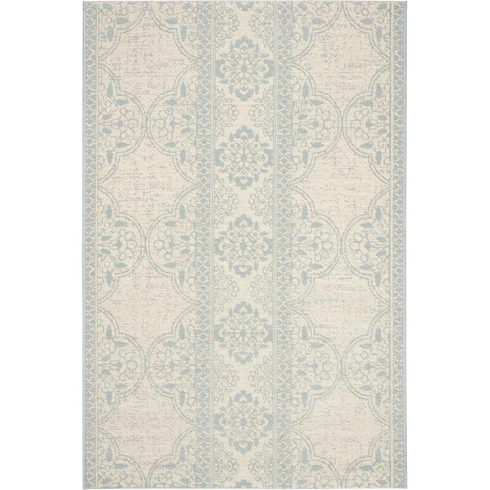 image:imageSAFAVIEH Washable Rug Outdoor Beach House Collection 53 x 76 Cream amp Beige NonShedding amp Easy to Clean Ideal for Patio Backyard Mudroom BHS174AAquaCream