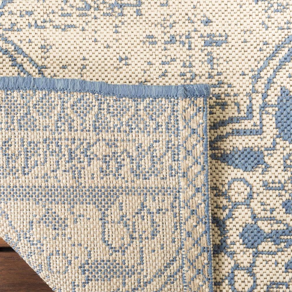 image:imageSAFAVIEH Washable Rug Outdoor Beach House Collection 53 x 76 Cream amp Beige NonShedding amp Easy to Clean Ideal for Patio Backyard Mudroom BHS174ABlueCreme