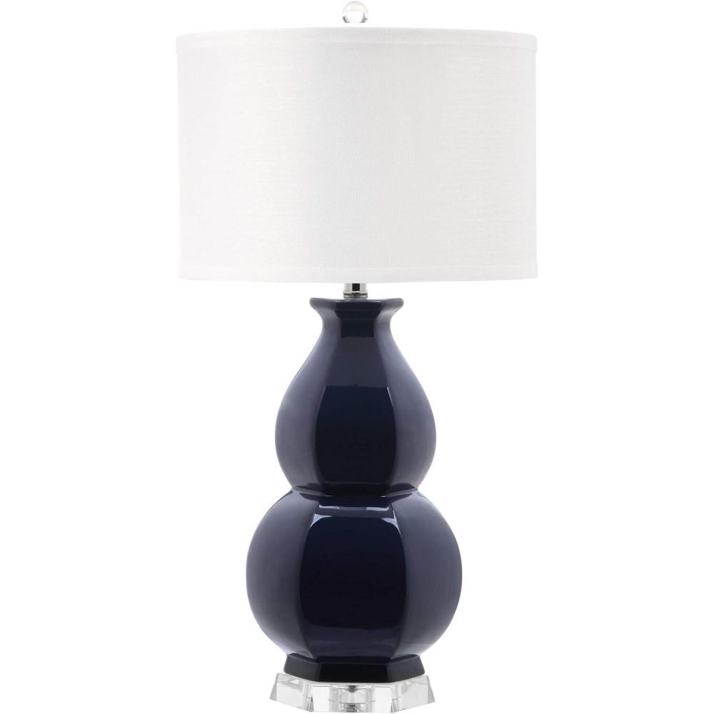 image:imageSafavieh Lighting Collection Juniper Navy White and Navy Base Table LampNavy