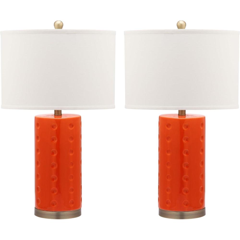 image:imageSafavieh Lighting Collection Roxanne Navy Table Lamp Set of 2Orange Set of 2