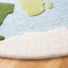Martha Stewart x SAFAVIEH Area Rug Collection – 5′ Round, Blue & Green, Handmade Wool, Ideal for Living Room, Bedroom, Office, Dining Space (MSR3365M)(Blue/Green)