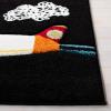 SAFAVIEH Carousel Kids Collection Accent Rug – 4′ x 6′, Ivory & Blue, Non-Shedding & Easy Care, Ideal for High Traffic Areas for Boys & Girls in Playroom, Nursery, Bedroom (CRK167A)(Black/Ivory)