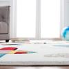 SAFAVIEH Carousel Kids Collection Accent Rug – 4′ x 6′, Ivory & Blue, Non-Shedding & Easy Care, Ideal for High Traffic Areas for Boys & Girls in Playroom, Nursery, Bedroom (CRK167A)(Ivory/Blue)