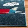 SAFAVIEH Carousel Kids Collection Accent Rug – 4′ x 6′, Ivory & Blue, Non-Shedding & Easy Care, Ideal for High Traffic Areas for Boys & Girls in Playroom, Nursery, Bedroom (CRK167A)(Navy/Ivory)