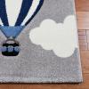 SAFAVIEH Carousel Kids Collection Area Rug – 5’3″ x 7’6″, Light Grey & Red, Non-Shedding & Easy Care, Ideal for High Traffic Areas for Boys & Girls in Playroom, Nursery, Bedroom (CRK137F)(Light Grey/Red)
