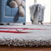SAFAVIEH Carousel Kids Collection Area Rug – 5’3″ x 7’6″, Light Grey & Red, Non-Shedding & Easy Care, Ideal for High Traffic Areas for Boys & Girls in Playroom, Nursery, Bedroom (CRK137F)(Light Grey/Red)