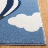 SAFAVIEH Carousel Kids Collection Area Rug – 5’3″ x 7’6″, Light Grey & Red, Non-Shedding & Easy Care, Ideal for High Traffic Areas for Boys & Girls in Playroom, Nursery, Bedroom (CRK137F)(Blue/Ivory)