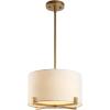 SAFAVIEH Collection Rema Oil-Rubbed Bronze/Off-White 3-Light Adjustable Pendant (LED Bulbs Included) PND4111A