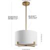 SAFAVIEH Collection Rema Oil-Rubbed Bronze/Off-White 3-Light Adjustable Pendant (LED Bulbs Included) PND4111A