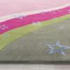 SAFAVIEH Kids Collection Accent Rug – 3′ x 5′, Green & Pink, Handmade Stars Wool, Ideal for High Traffic Areas in Entryway, Living Room, Bedroom (SFK338A)(Green/Pink)