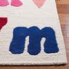 SAFAVIEH Kids Collection Area Rug – 5′ x 8′, Ivory & Multi, Handmade Alphabet Letters Wool, Ideal for High Traffic Areas in Living Room, Bedroom (SFK389A)(Ivory/Multi)