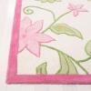 SAFAVIEH Kids Collection Area Rug – 5′ x 8′, Ivory & Pink, Handmade Floral Wool, Ideal for High Traffic Areas in Living Room, Bedroom (SFK351A)