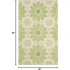 SAFAVIEH Kids Collection Area Rug – 7′ Square, Beige & Green, Handmade Floral Wool, Ideal for High Traffic Areas in Living Room, Bedroom (SFK319A)(Beige/Green)