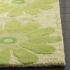 SAFAVIEH Kids Collection Area Rug – 7′ Square, Beige & Green, Handmade Floral Wool, Ideal for High Traffic Areas in Living Room, Bedroom (SFK319A)(Beige/Green)